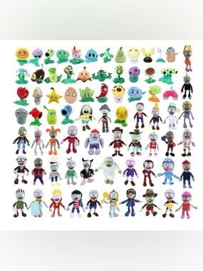 Assorted Plush Game Character Toy Set - Multicolor